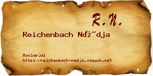 Reichenbach Nádja névjegykártya